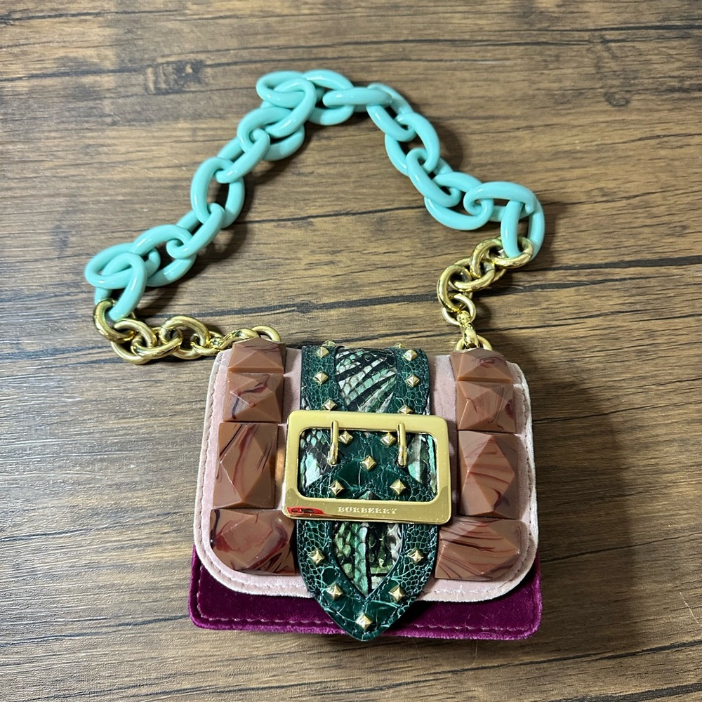 Burberry exotic python mini bag